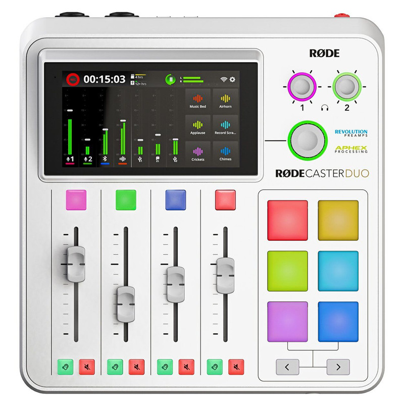 RODE RODECaster Duo White Podcast Studio Top