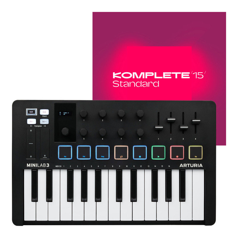 Arturia Minilab MK3 (Black) With Komplete 15 Standard Main