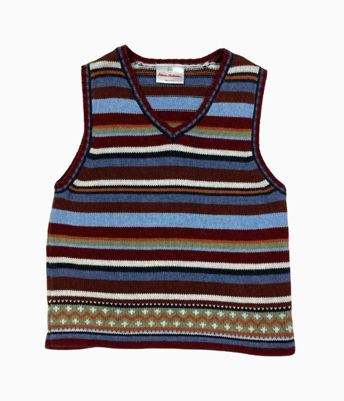 Multi-Color Striped Sweater Vest, Toddler Boys