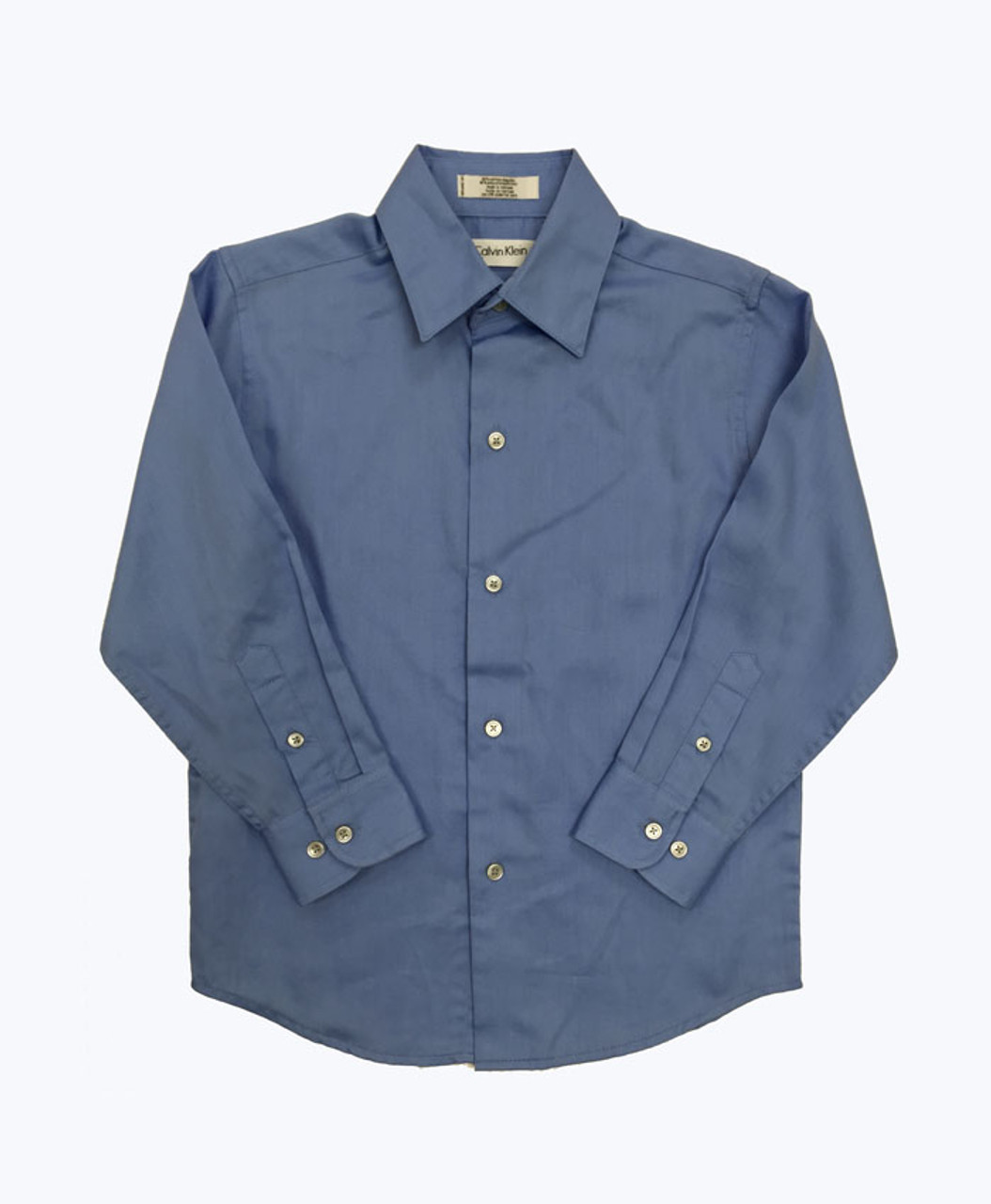 Calvin Klein boys' long-sleeve sateen shirt | Berri Kids Resale Boutique