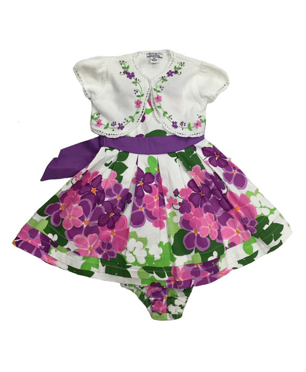 Hartstrings Floral Easter Dress With Matching Shrug Berri Kids