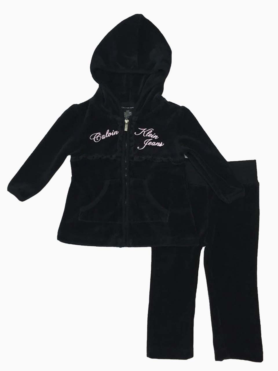 Calvin Klein Jeans Baby Girls' Velour Track Suit | Berri Kids Resale  Boutique