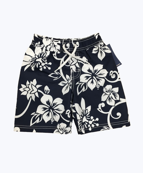 Navy & White Swim Trunk, Toddler Boys