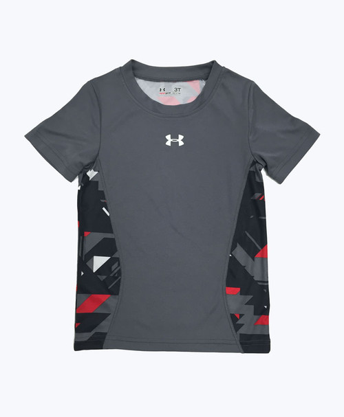 Gray UA Tee Shirt, Toddler Boys