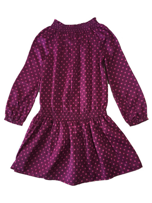 lavender polka dot dress