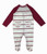 Raspberry Striped Footie, Baby Girl