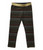 Black/Gold Metallic Striped Leggings, Toddler Girls