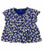 Navy Floral Pleated Peasant Blouse, Toddler Girls