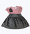 Gray & Pink Polka Dot Bubble Dress, Baby Girls