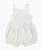 White Pleated Babydoll Romper, Baby Girls