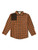 Orange Plaid Button-Up Shirt, Little Boys