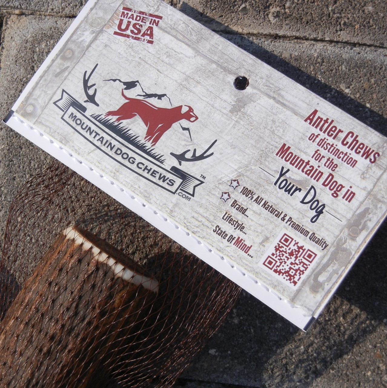 Large Center Cut Split Elk Antler Chew Mountain Dog Chews