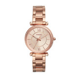 Fossil LD Watch quartz Carlie rose gold steel bracelet