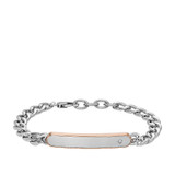 Fossil GT Bl silver Cz bracelet