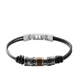 Fossil GT bracelet Lth steel wood