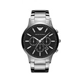 Emporio Armani GT AR2460 steel and black dial watch