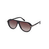 Tom Ford occhiali da sole FT1023 Nero Sfumati grigio Fumo - 5525783