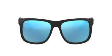 Ray-Ban Occhiali da Sole Justin Nero Verde Specchiato Blu