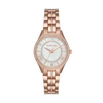 Michael Kors LD occhiali Lauryn oro rosa bracciale quarzo