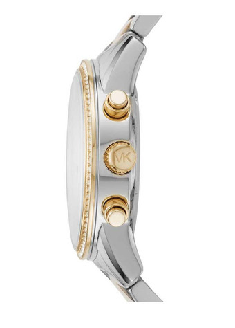 Michael Kors LD Watch Ritz silver bi colored gold chrome
