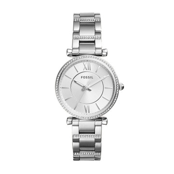 Fossil LD Watch Carlie argento bracciale acciaio quarz