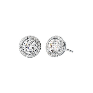 Michael Kors CZ ROUND STUD argento