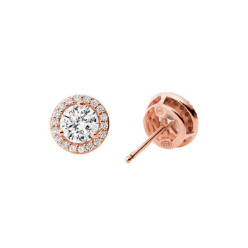 Michael Kors CZ ROUND STUD Rose Gold