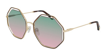 Chloé Sunglasses CH0046S Havana Gold Green