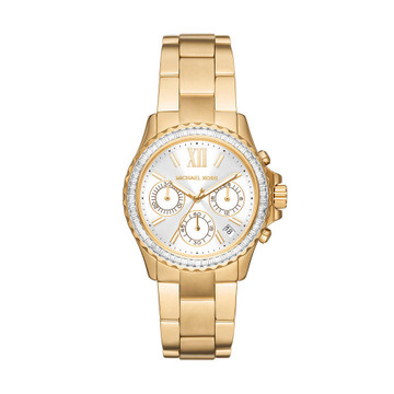 Michael Kors Women's Watch EVEREST LD Gold Steel Silver 36mm