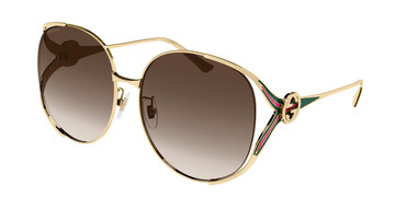 GUCCI Sunglasses GG0225S Gold Brown Gradient