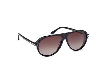 Tom Ford Sunglasses FT1023 Bright Black Gradient Smoke