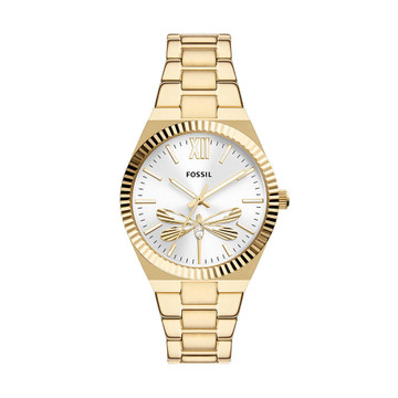 Fossil Scarlette LD gold steel silver 38 Q3