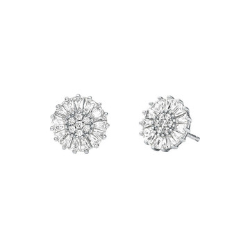 Michael Kors Sterling Silver Cz Halo Studs orecchini