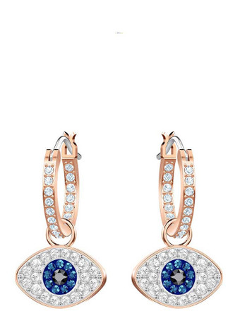 Swarovski Evil Eye Earrings Rose Gold