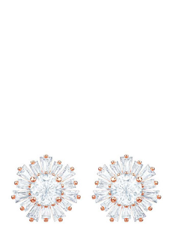 Swarovski Sunshine Earrings Rose Gold White