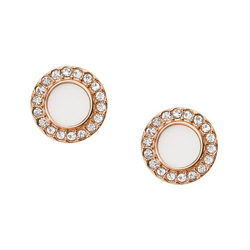 Fossil Studs Ld Classics Rose Gold Earrings