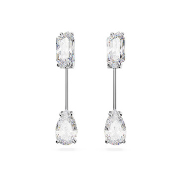 Swarovski Mesmera Lady Earrings White Crystal Two Stones - 6178844