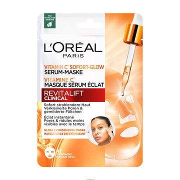 L'Oréal Paris Revitalift Vitamin C Brightening Serum Fabric Mask - 6726351
