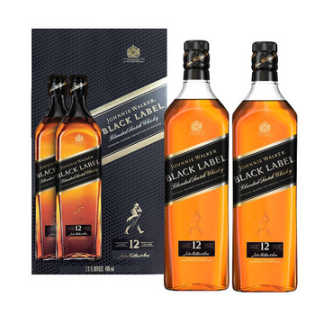 Johnnie Walker Whisky Black Label 12 Year Old Twin Pack - 1895823