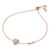 Michael Kors Premium Rose Gold Double Circle Plated Logo Toggle Bracelet