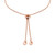 Michael Kors Premium oro rosa doppio cerchio placcato Logo Toggle bracciale