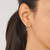 Fossil LD hoop earrings silver Cz
