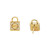 Michael Kors Gold Plated Lock Stud Earrings