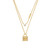 Michael Kors Layered pavé clasp necklace in sterling silver plated precious metal