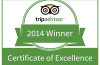 TripAdvisor Certificate of Excellence