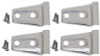 Door Hinge Overlays (4 pieces) (2 Door) - Polished Stainless Steel (30020)