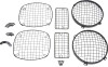 Wire Mesh Guard Set (6 pieces) - Black Powder Coated Stainless (50488)