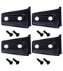 Door Hinge Overlays (4 pieces) (2 Door) - Black Textured Stainless (80020)