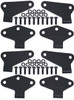 Body Door Hinge Set (8 pieces) (4 Door) - Black Textured Stainless (80581)