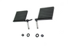 FISHBONE Foot Peg Set (Driver & Passenger), TJ, YJ, CJ - 1976 - 06, Black Powder Coated Steel (FB21078)